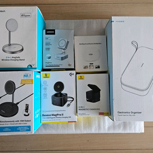 애플 공식 MFM인증 맥세이프 무선 충전기 CHOETECH 2in1 국내정품 신동품 풀박스,유그린,베이스어스 Qi2