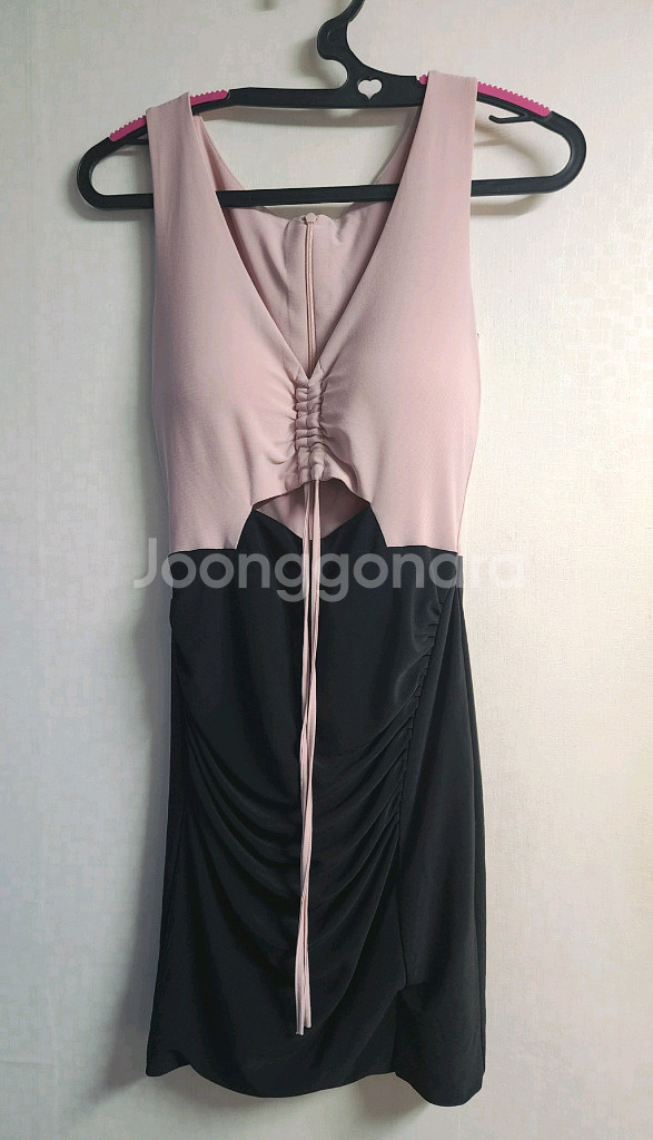 컷아웃 미니 원피스 S--0