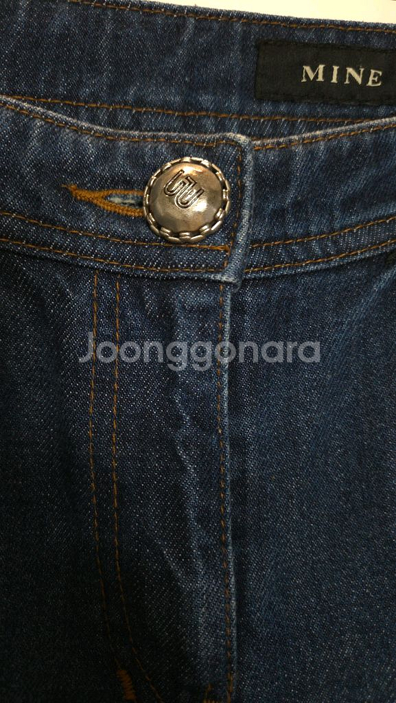 한섬 마인 2022 자수 로고 패턴 데님 팬츠 64-94--1