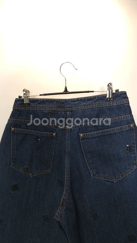 한섬 마인 2022 자수 로고 패턴 데님 팬츠 64-94--6