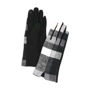 여성용 그레이 체크 장갑 2번 (새상품)