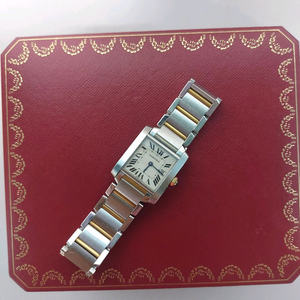 까르띠에 프랑세즈 탱크 18K 콤비 쿼츠 스틸& 엘로우골드