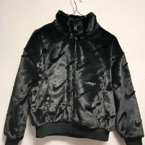 나이키 키즈 스우시 블랙 퍼 자켓 점퍼 사이즈 145