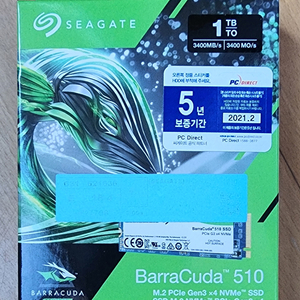 Seagate Barracuda 510 M.2 NVMe SSD 1TB, 택포