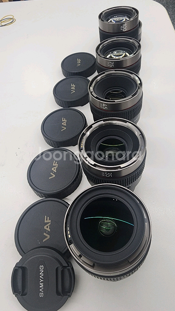 삼양랜즈 V-AF T1.9 20mm35mm45mm75mm100mm.MF아답터 팝니다^^--4