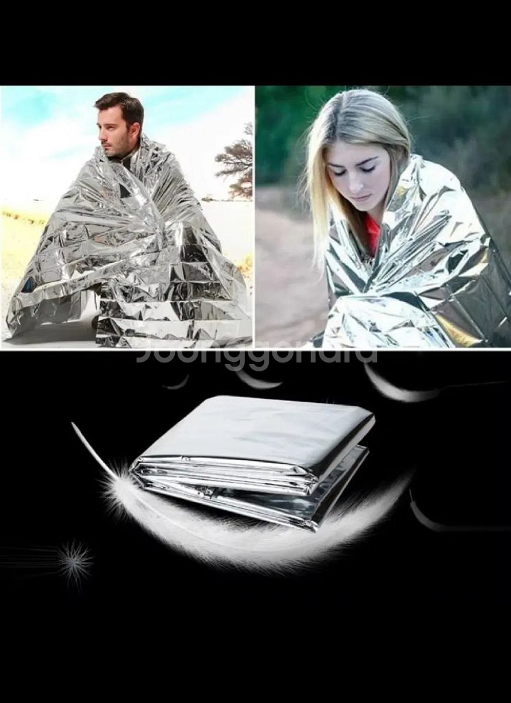 생존용품 캠핑용품 라이프스트로우 판초우의 방수신발 은박--5