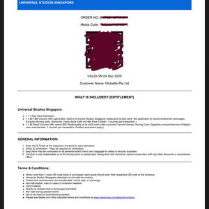 유니버셜 스튜디오 싱가포르 입장권