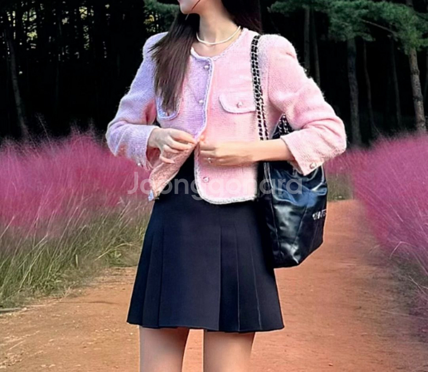 딸기우유 베이비핑크 핑크 트위드자켓 트위드투피스 셋업--9