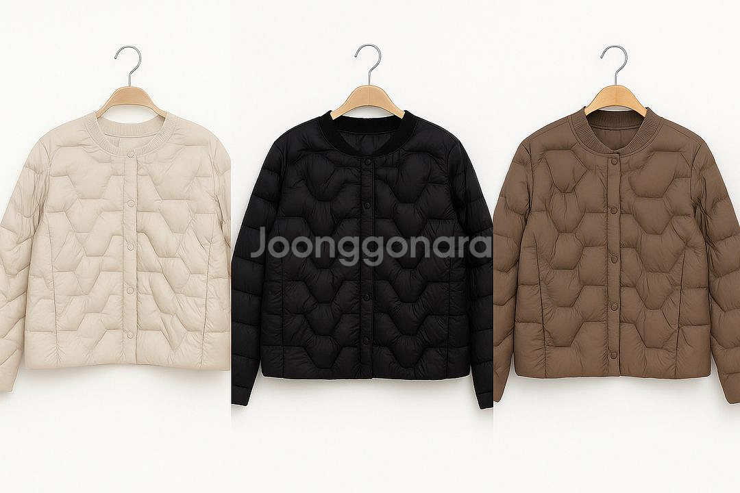 여성 르망 누빔 프리미엄 경량패딩--0