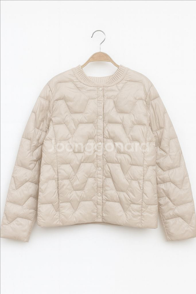 여성 르망 누빔 프리미엄 경량패딩--3