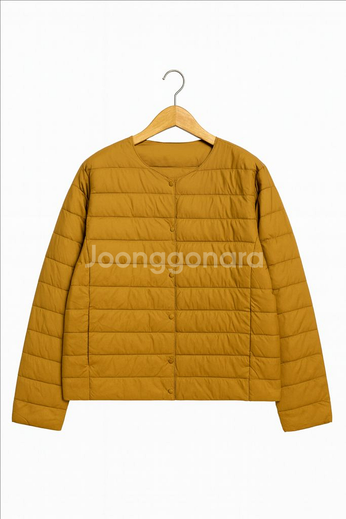 여성 라프엘르 프리미엄 라운드 경량패딩--5