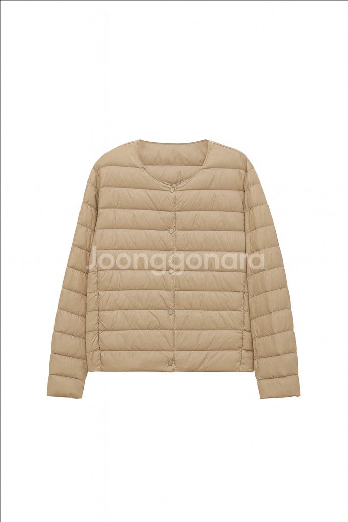 여성 라프엘르 프리미엄 라운드 경량패딩--7