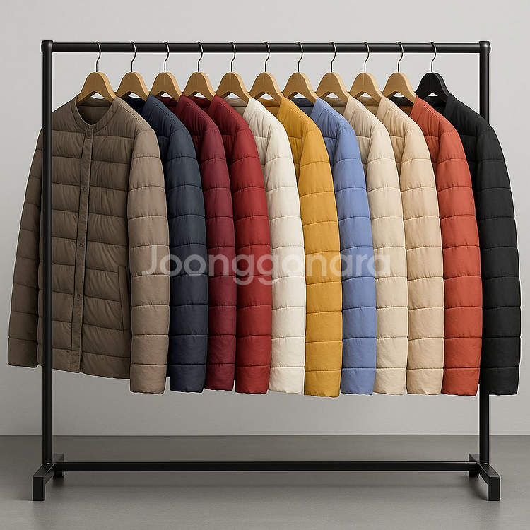 여성 라프엘르 프리미엄 라운드 경량패딩--9