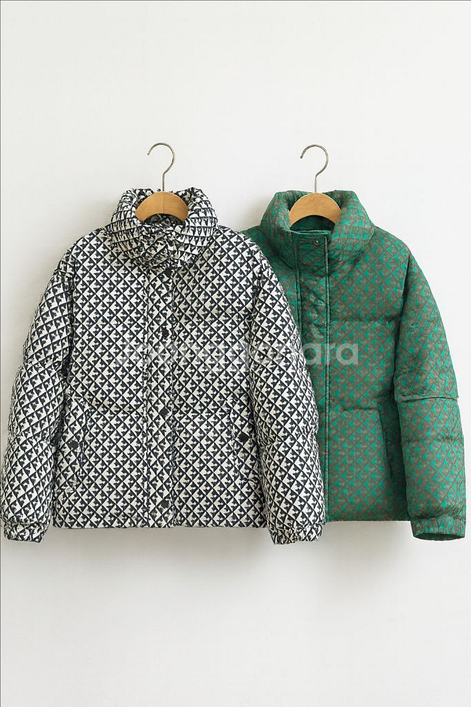 여성 벨르모드 럭셔리 모노그램 패딩--0