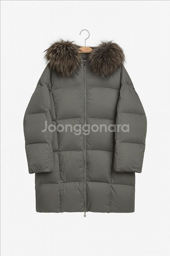 여성 프리미엄 폭스퍼 롱패딩--0