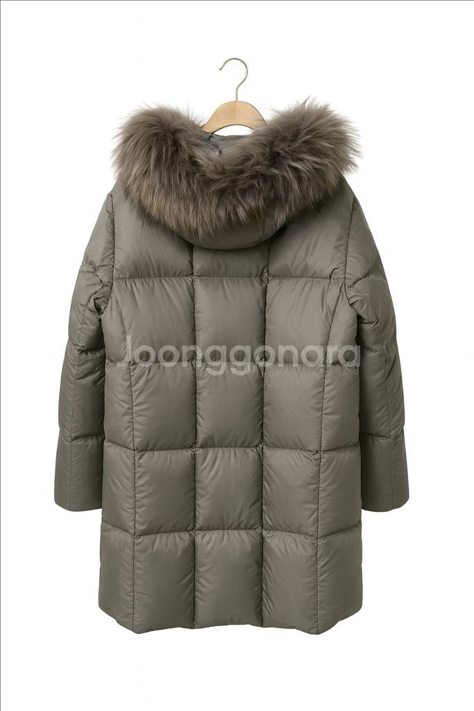 여성 프리미엄 폭스퍼 롱패딩--1