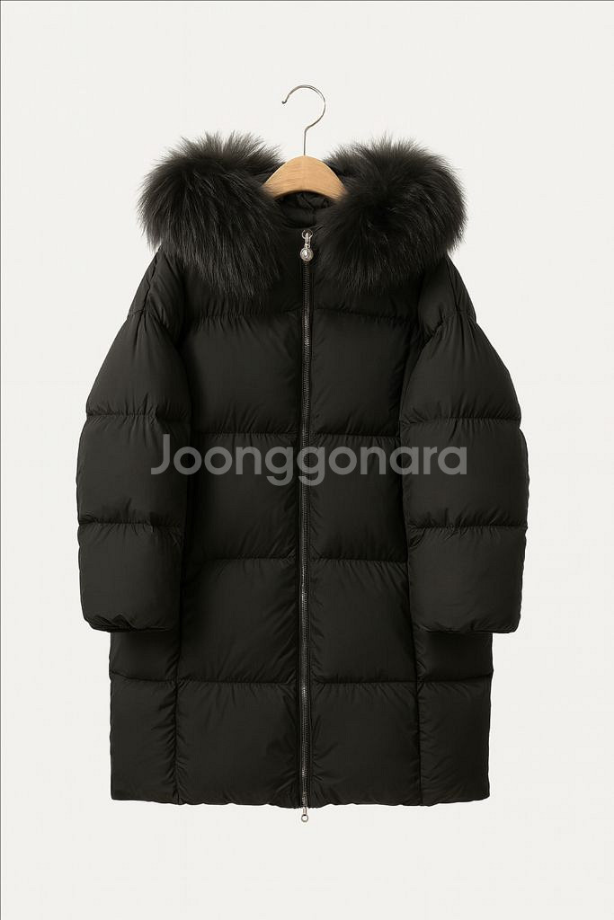 여성 프리미엄 폭스퍼 롱패딩--4
