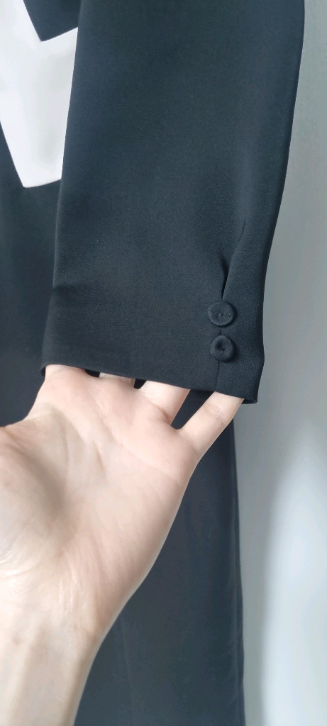 LYNN 린 블랙&베이지 배색 원피스 S (키작녀 하객룩, 상견례룩)--2