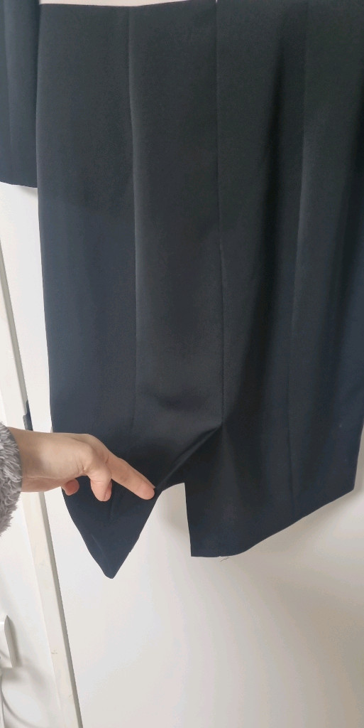 LYNN 린 블랙&베이지 배색 원피스 S (키작녀 하객룩, 상견례룩)--3