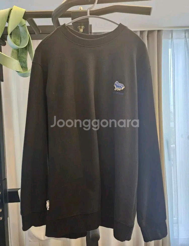 [A2] 메종키츠네 X 아더에러 트리플 폭스 스웨트셔츠 맨투맨 블랙--0