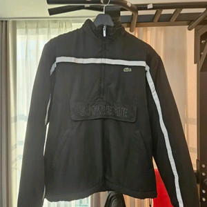 슈프림 라코스테 한정판 패딩 아노락 (퍼피 하프 집 풀오버)