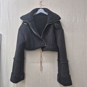 크롭 무스탕 자켓