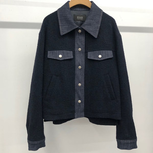 리안뉴욕 데님배색 울 자켓 55