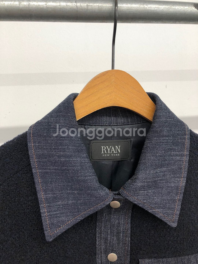 리안뉴욕 데님배색 울 자켓 55--3