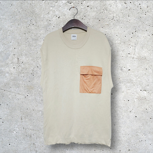 자라 포켓 배색 니트 조끼 (100/L)