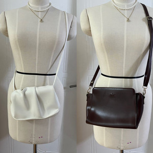 미니 크로스백 2개 세트 브라운, 화이트