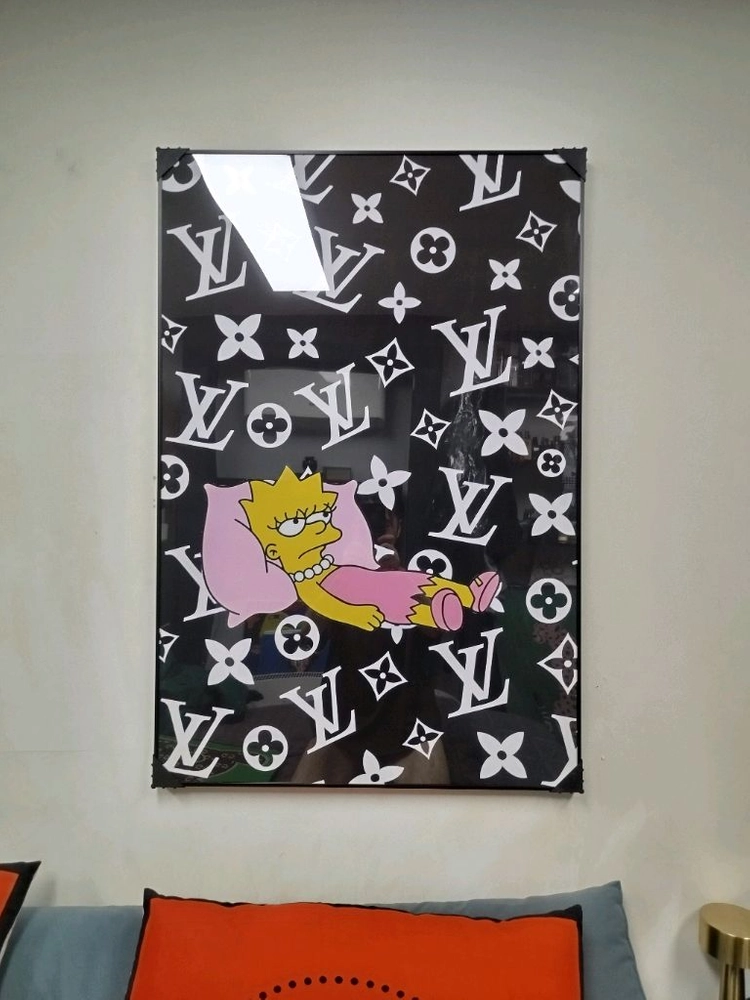 구찌 루이비통 심슨 토끼 대형 그림액자 그림 액자 팝아트 인테리어소품 명품그림 명품액자 꽃 곰인형 콜라보 인테리어 이미지