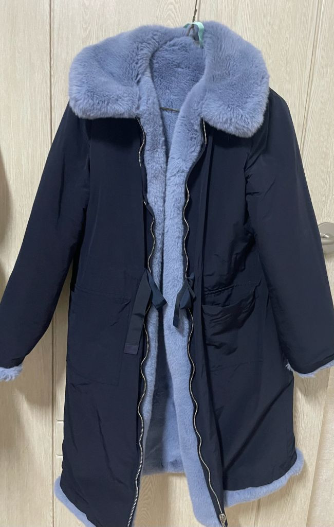 리버시블 페이크퍼 롱코트--1