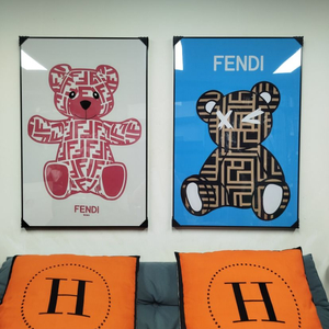 팬디 펜디 베이브릭 카우스 그림액자 그림 액자 팝아트 인테리어소품 명품그림 명품액자 꽃 곰인형 피규어 인테리어