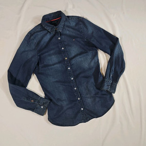 [95] 타미힐피거 국내 수입 정품 여성 빈티지 데님 셔츠 긴팔 남방