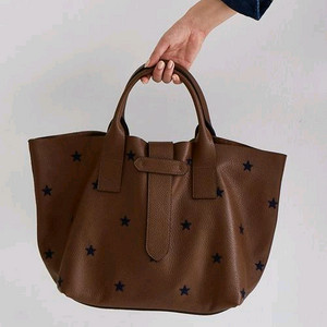 [Italy] Donatella Lucchi 패턴 레더 토트백 가방