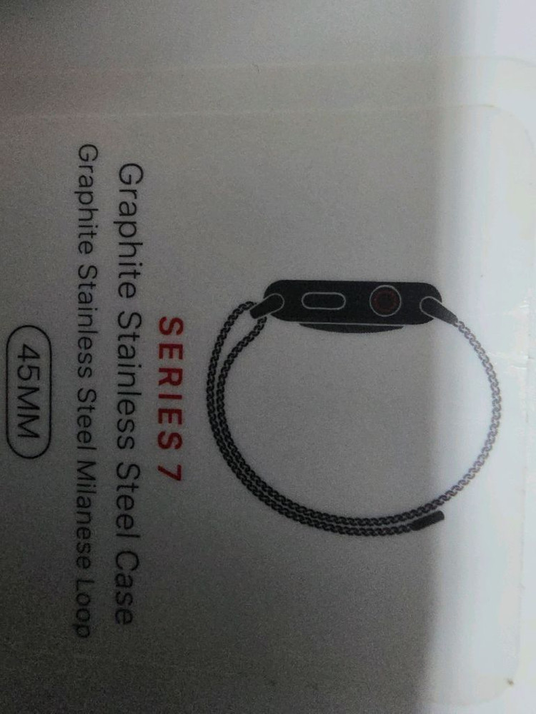 애플워치 시리즈7 45mm 스테인리스 밀라니스 루프 이미지