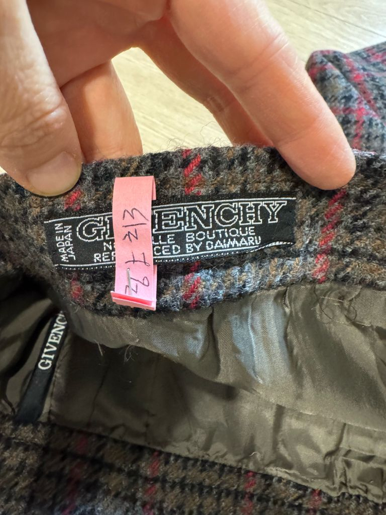 빈티지 지방시 울 스커트--4