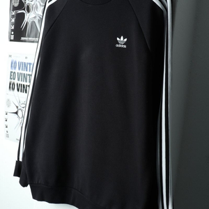 (L) 아디다스 맨투맨 티셔츠 파버 기모 블랙