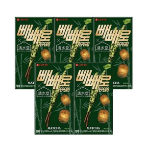 롯데 빼빼로 청수당 말차 초콜릿 5개 택배포함