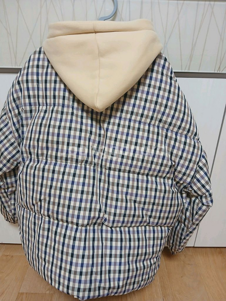 새상품)체크 패딩점퍼 69000원 프리사이즈 충전재 빵빵 정가16--1