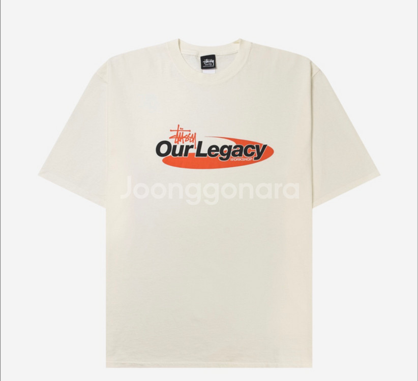 스투시x아워레가시 콜라보 반팔티--0