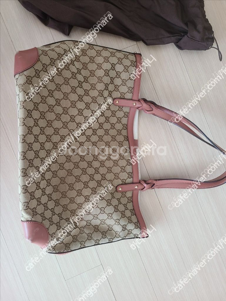 정품 구찌 패브릭 쇼퍼백--1