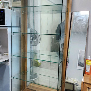 원목 유리 진열장
