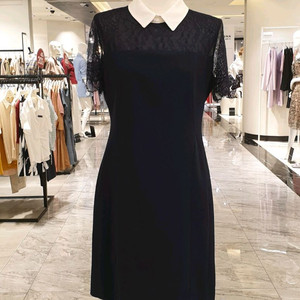 JJ지고트 레이스 소매 카라 원피스 (55사이즈 추천)