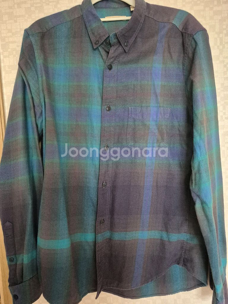 버버리 브릿 체크 셔츠 남성용--0