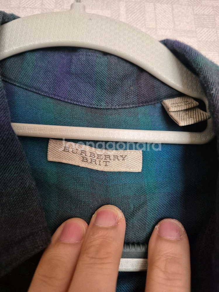 버버리 브릿 체크 셔츠 남성용--1