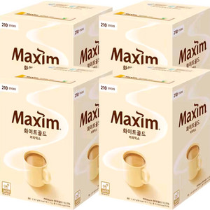 맥심 화이트골드 210개 4박스
