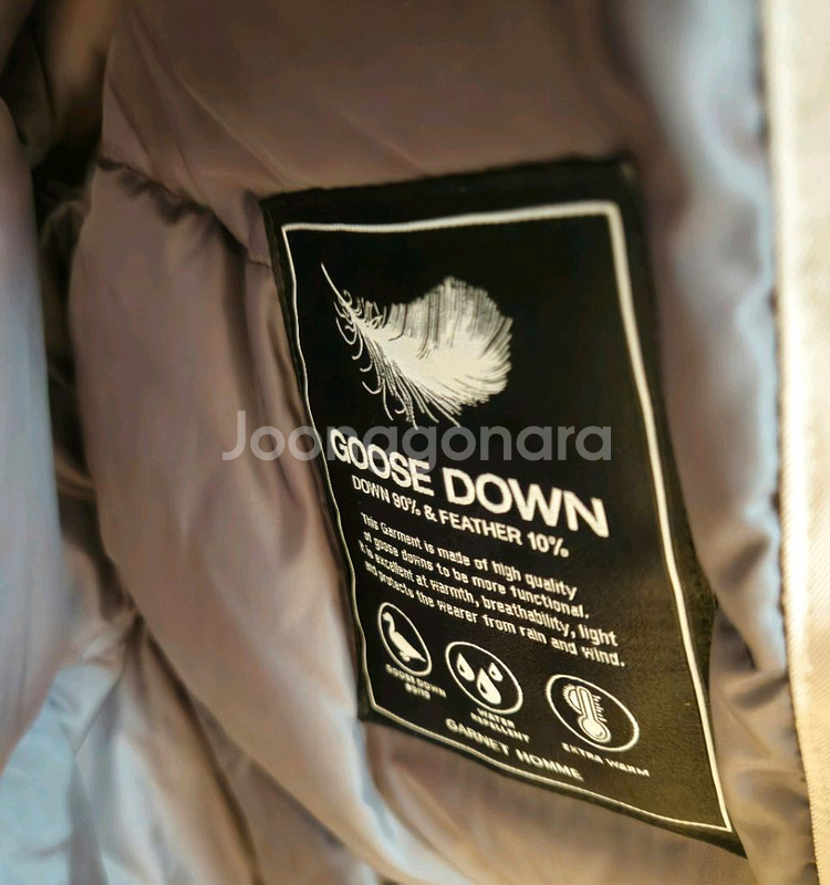 새상품)85만원 가넷옴므 구스다운 패딩 105 거위털 자켓 점퍼 코트 리버클래시 지오송지오 시스템옴므 타임옴므--2