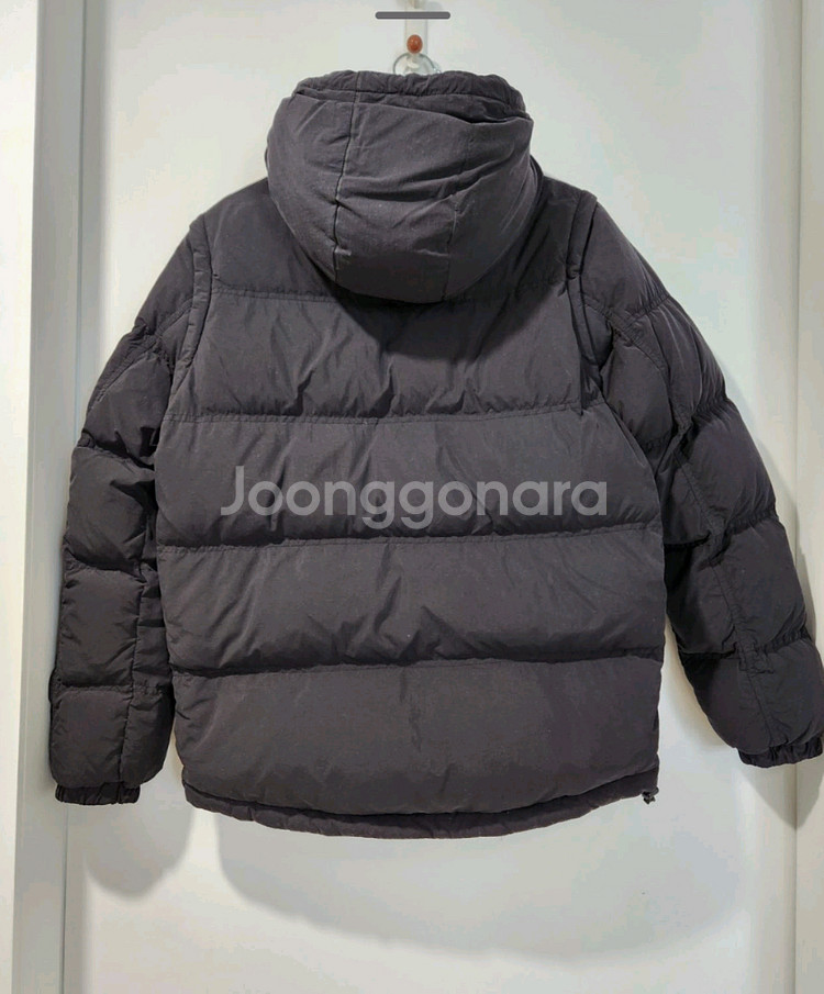 배럴 오리털 숏패딩 s사이즈 조끼로 분리가능--1