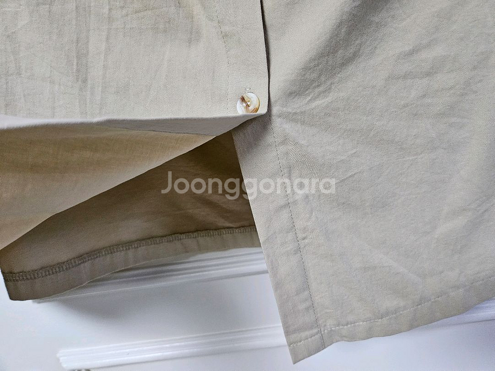 에잇세컨즈 베이지 밴딩 롱 면치마 단추 롱스커트 편의점 반값 택포 9500원--2